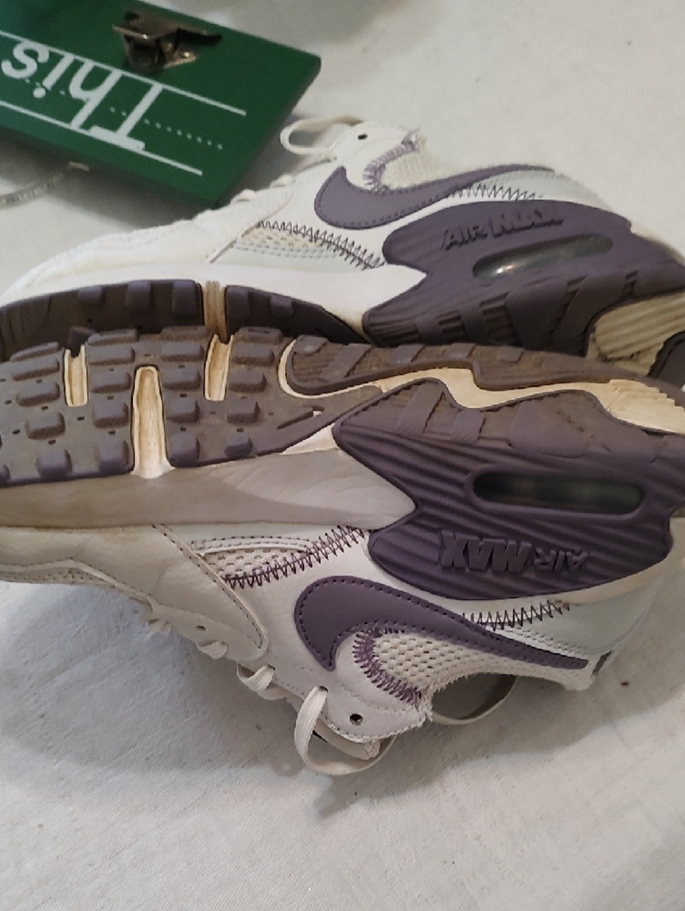 Nike Air Max White and Purple Air Max Sneakers - Picture 7 of 8